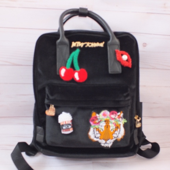 Betsey Johnson | Bags | Betsey Johnson Velvet Backpack W  display picture 3